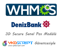 Whmcs DenizBank Sanal Pos Entegrasyon Modülü